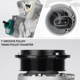 ILONPA oil fill plug and label detail showing PAG 46 prefill accuracy benefit