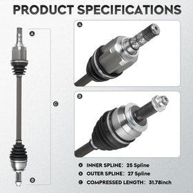 ILONPA outer CV joint closeup showing boot and reinforced clamp durability
