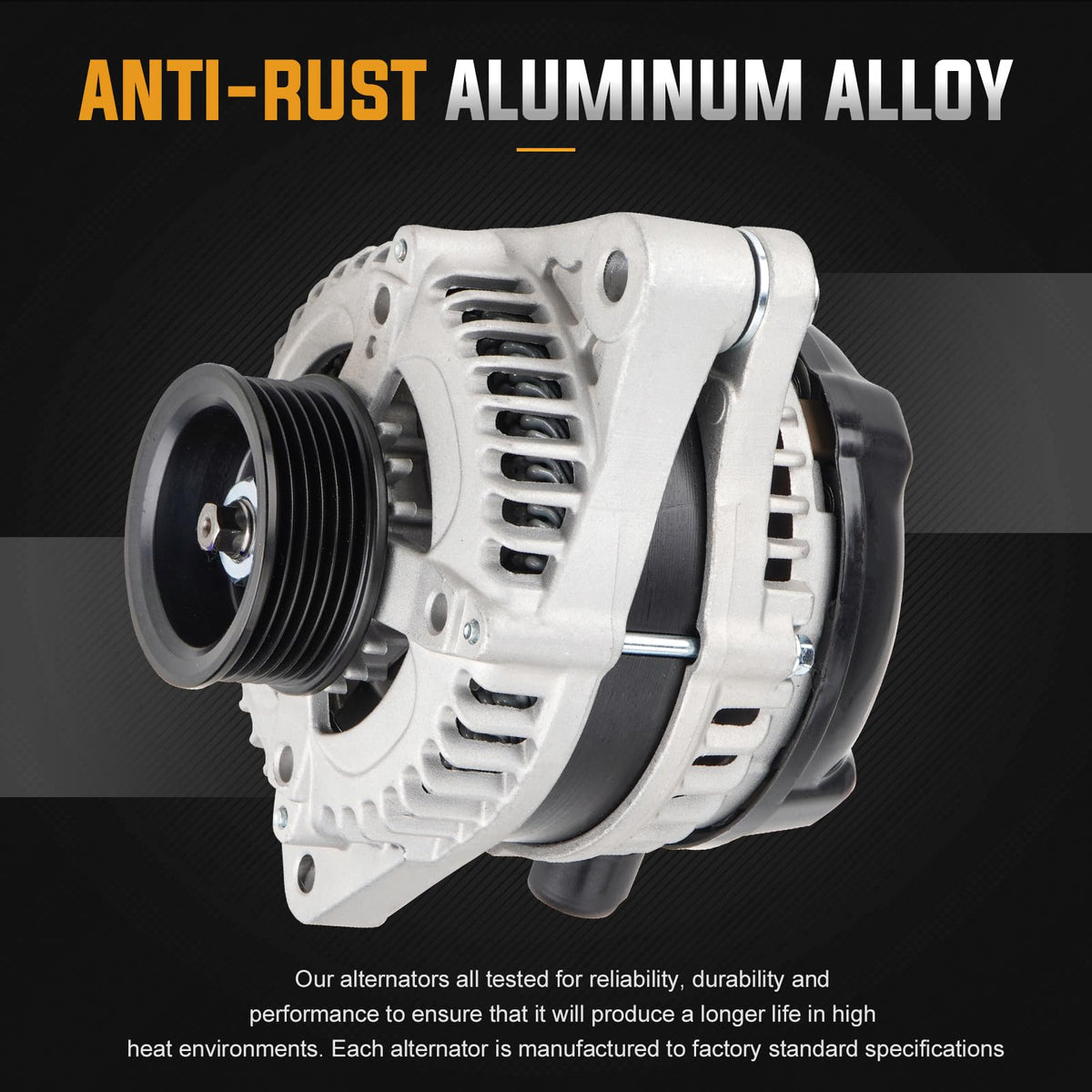 ILONPA alternator in protective packaging with label to verify part number