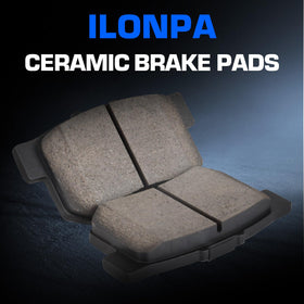 ILONPA close-up of ceramic friction surface highlighting quieter braking