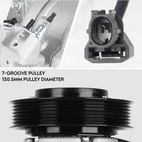 ILONPA pulley and seven grooves detail highlighting accurate belt alignment and reduced slip