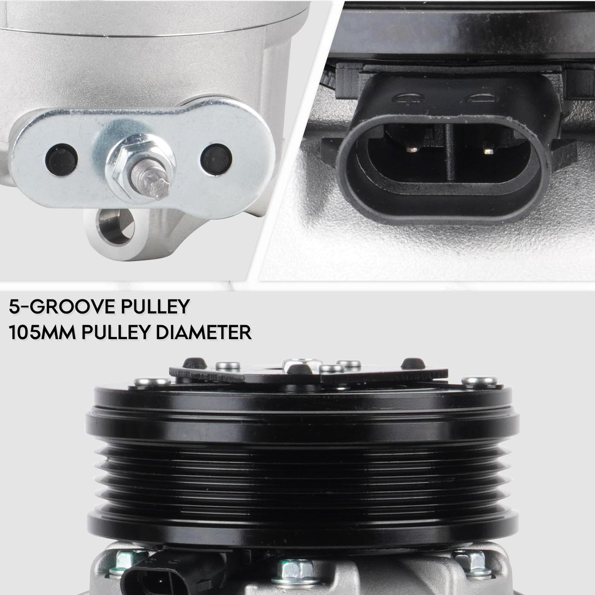 ILONPA pulley detail showing 105mm pulley and smooth rotation benefit