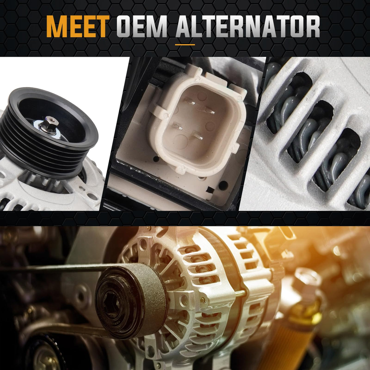 ILONPA alternator electrical connector and regulator side for reliable connections