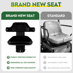 ILONPA seat mounted on tractor in field improving operator comfort during work