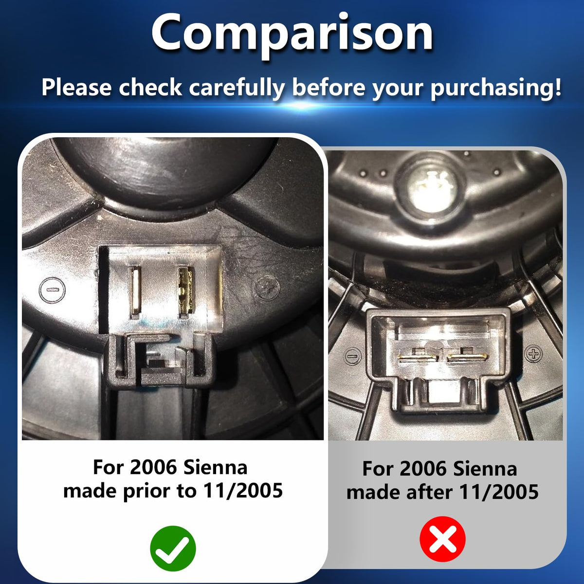 ILONPA side profile of blower motor highlighting durable housing