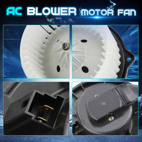 ILONPA blower motor beside ruler showing compact size for proper fitment