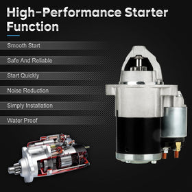 ILONPA starter gear close-up showing eight teeth for precise flywheel engagement