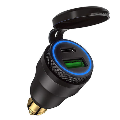 iMESTOU front view of aluminum DIN plug showing compact robust design