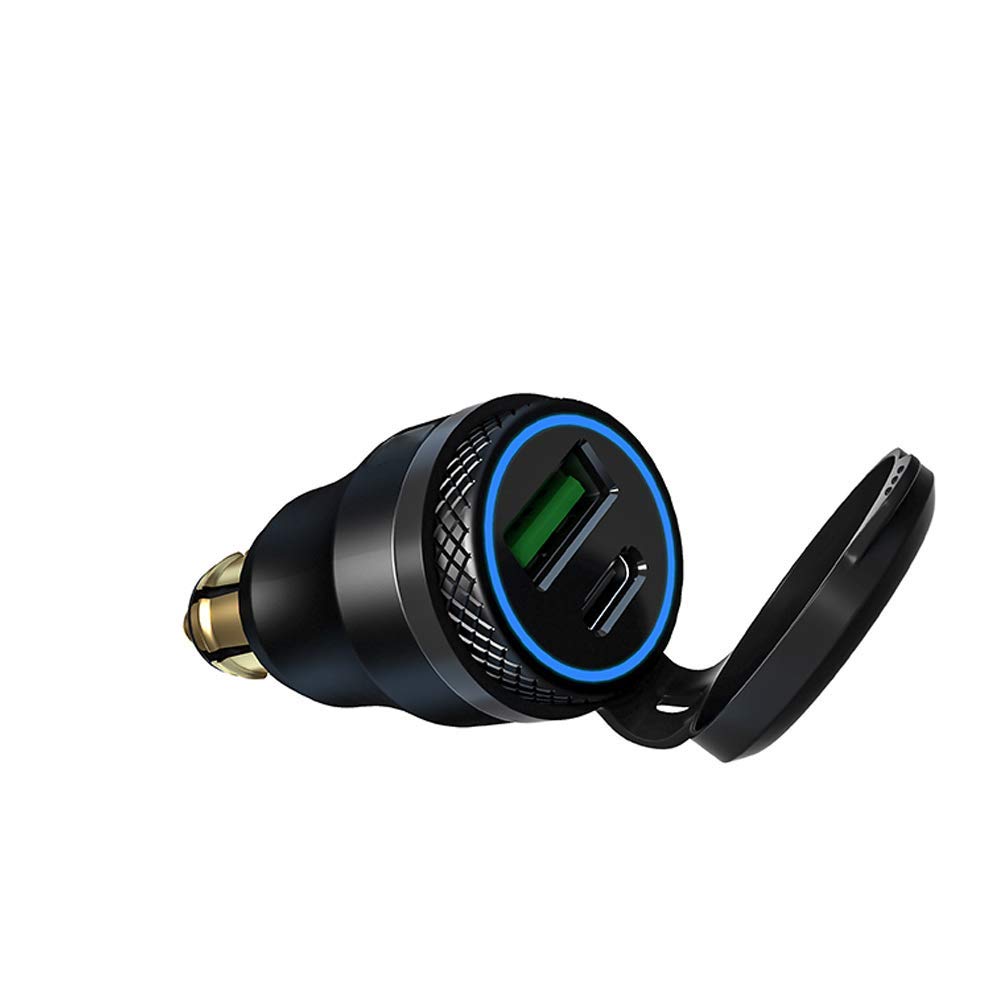 iMESTOU installed on motorcycle handlebar showing real‑world charging use