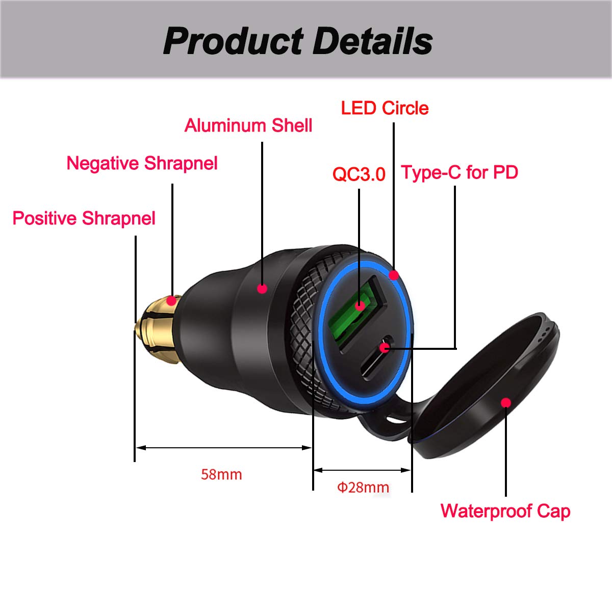 iMESTOU side profile illustrating small 58×27mm size and secure fit benefit