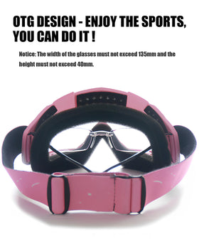 immoono close-up of gradient pink lens highlighting anti-fog clarity