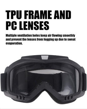 immoono polycarbonate lens close-up highlighting clear impact-resistant benefit