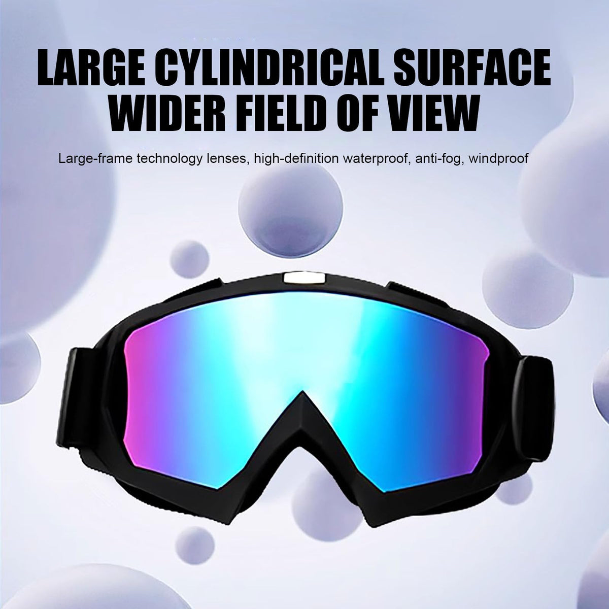 immoono close-up of colorful blue lens delivering clear high-definition view