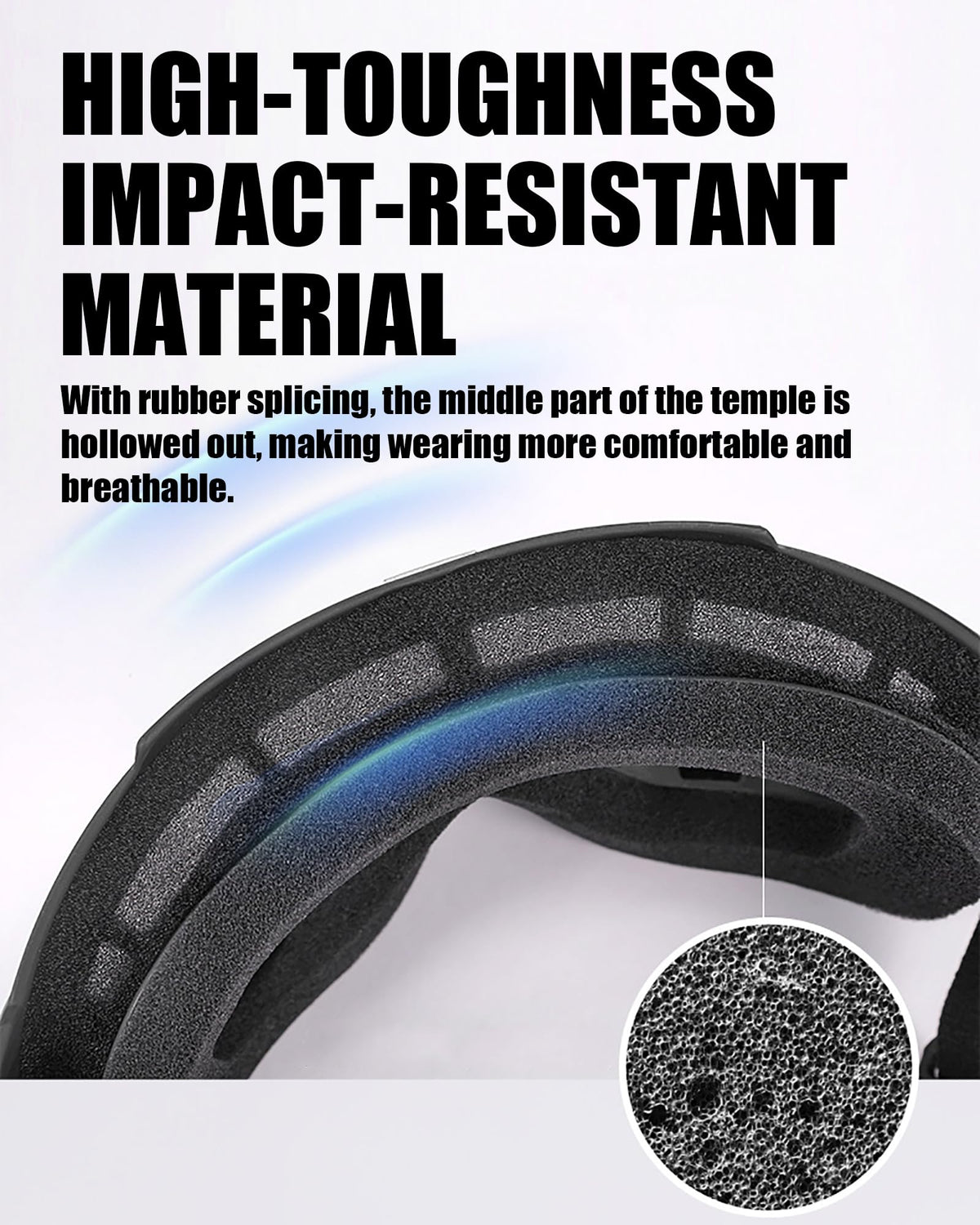 immoono soft foam seal detail demonstrating comfortable windproof cushioning