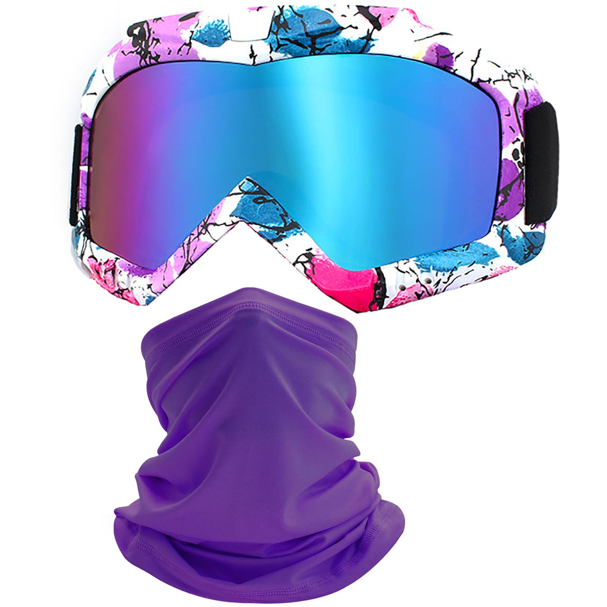 immoono front view camo purple pink frame showing stylish protective fit