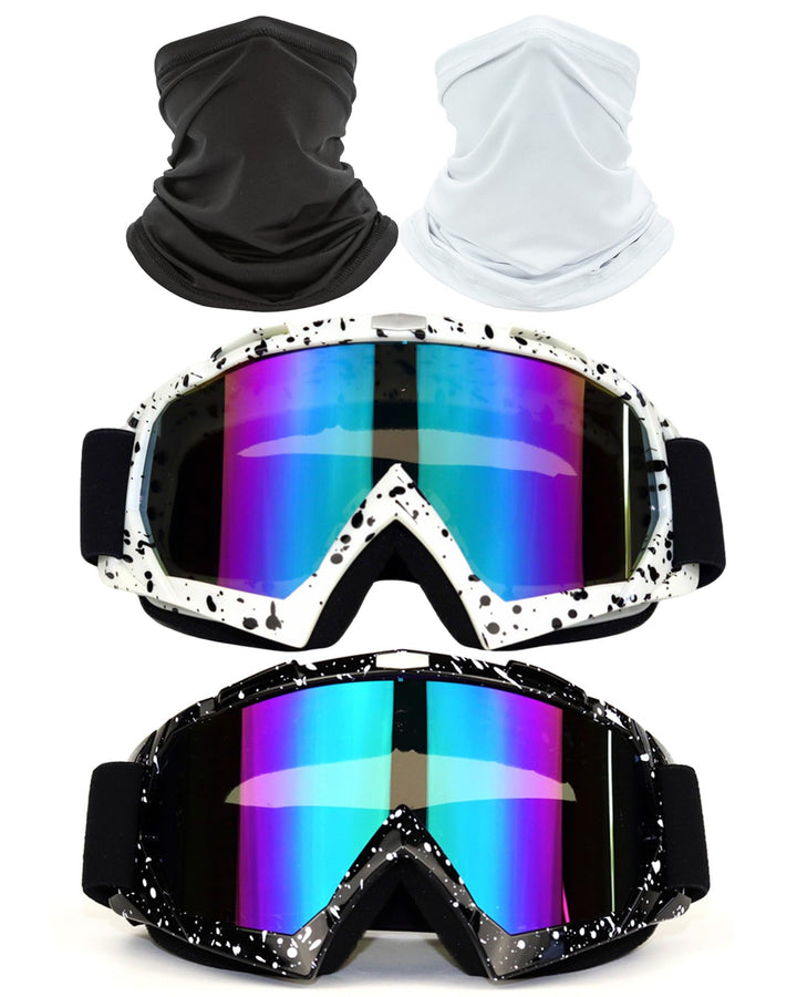 immoono front view goggles with mask showing full protective coverage and fit
