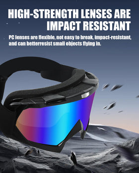 immoono goggles fitted under helmet indicating compatibility and protection