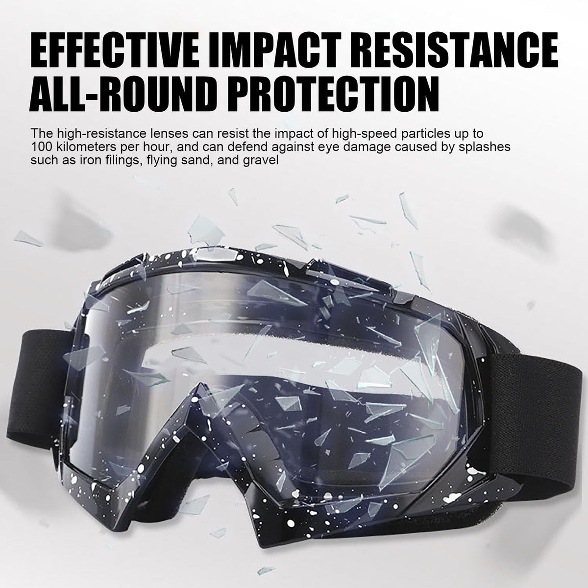 immoono goggles worn on motorcycle demonstrating wind and debris protection benefit