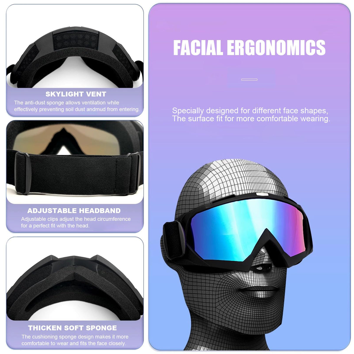 immoono goggles mounted on helmet showing easy compatibility