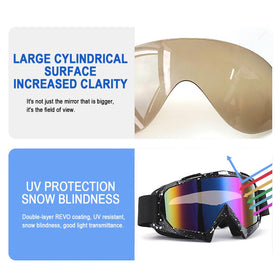 immoono goggles and rider in outdoor setting illustrating all-weather use benefit
