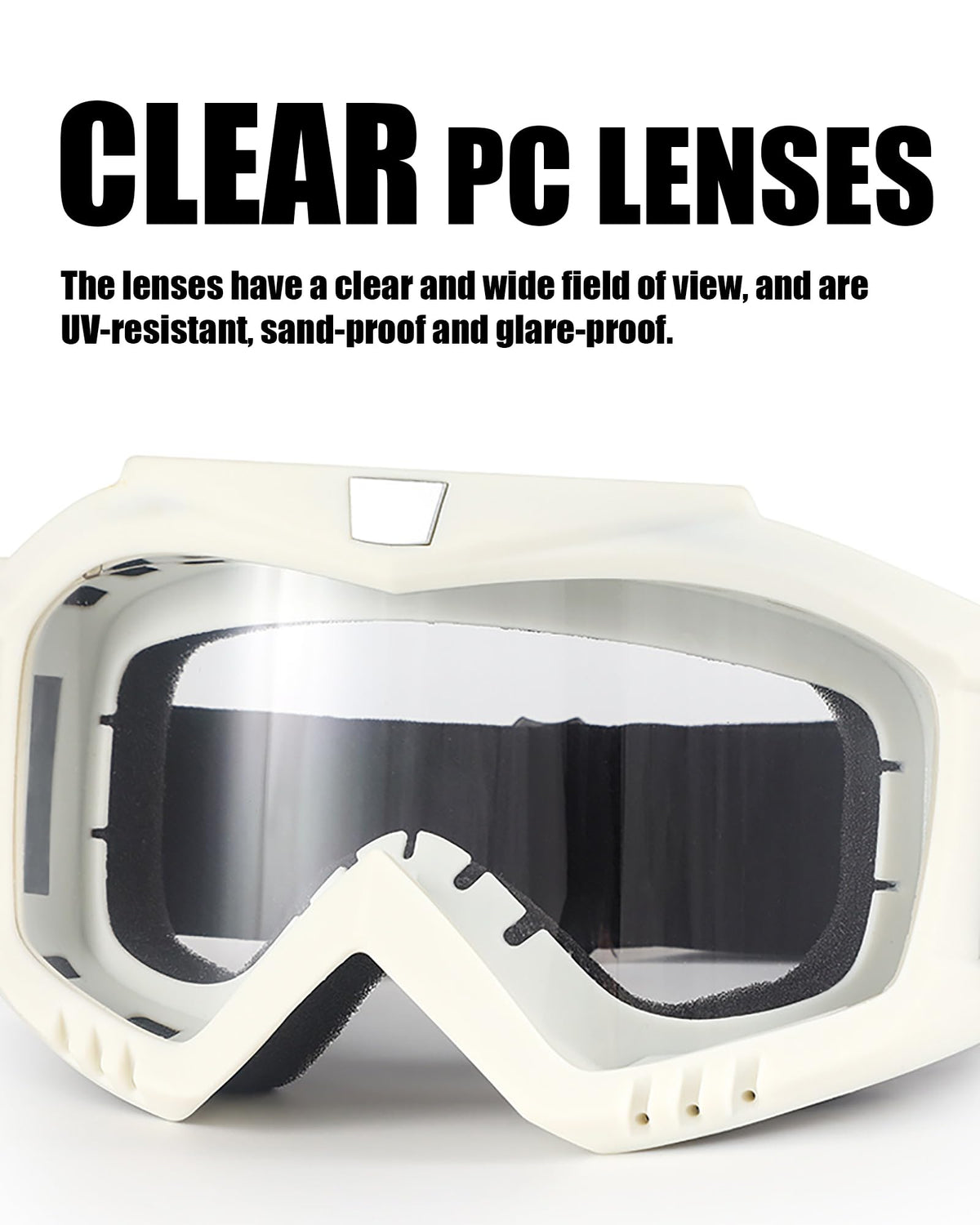 immoono goggles in hand demonstrating compact size and portability benefit