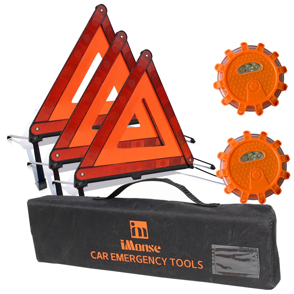 iMonse front packaging view showing complete safety kit for quick identification