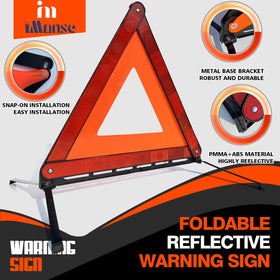 iMonse triangle setup closeup demonstrating reflective surface for increased visibility
