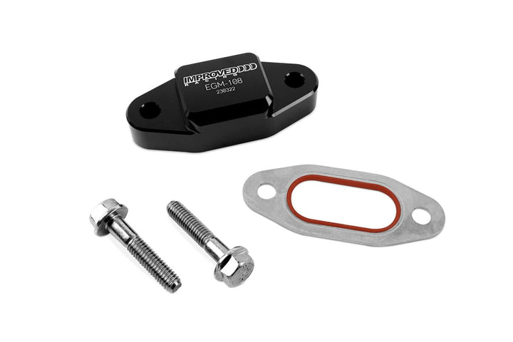Improved Racing front view of bypass cover showing clean machining and fit benefit