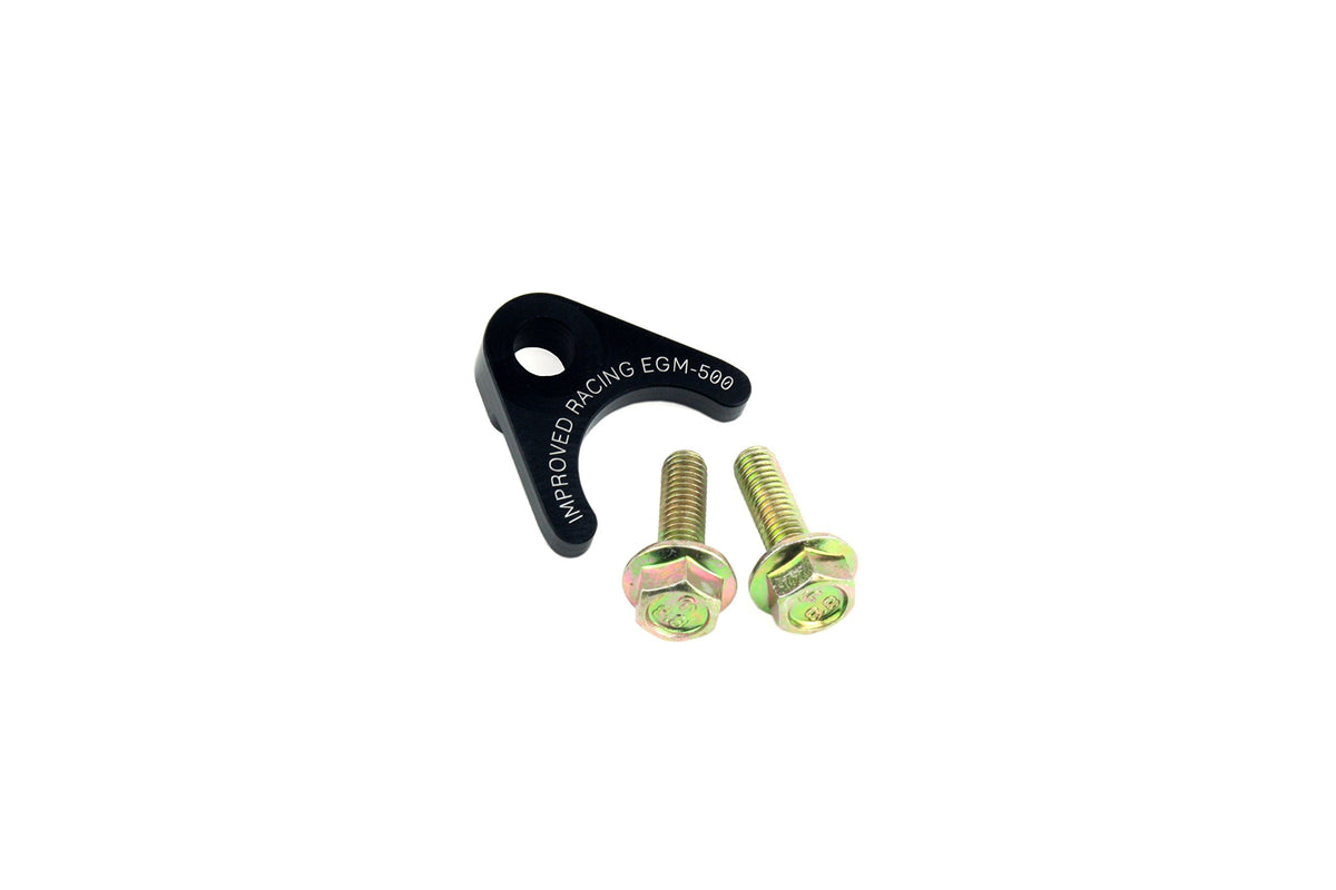 Improved Racing EGM-500 front view showing three-bolt flange and anodized finish for durable reinforcement
