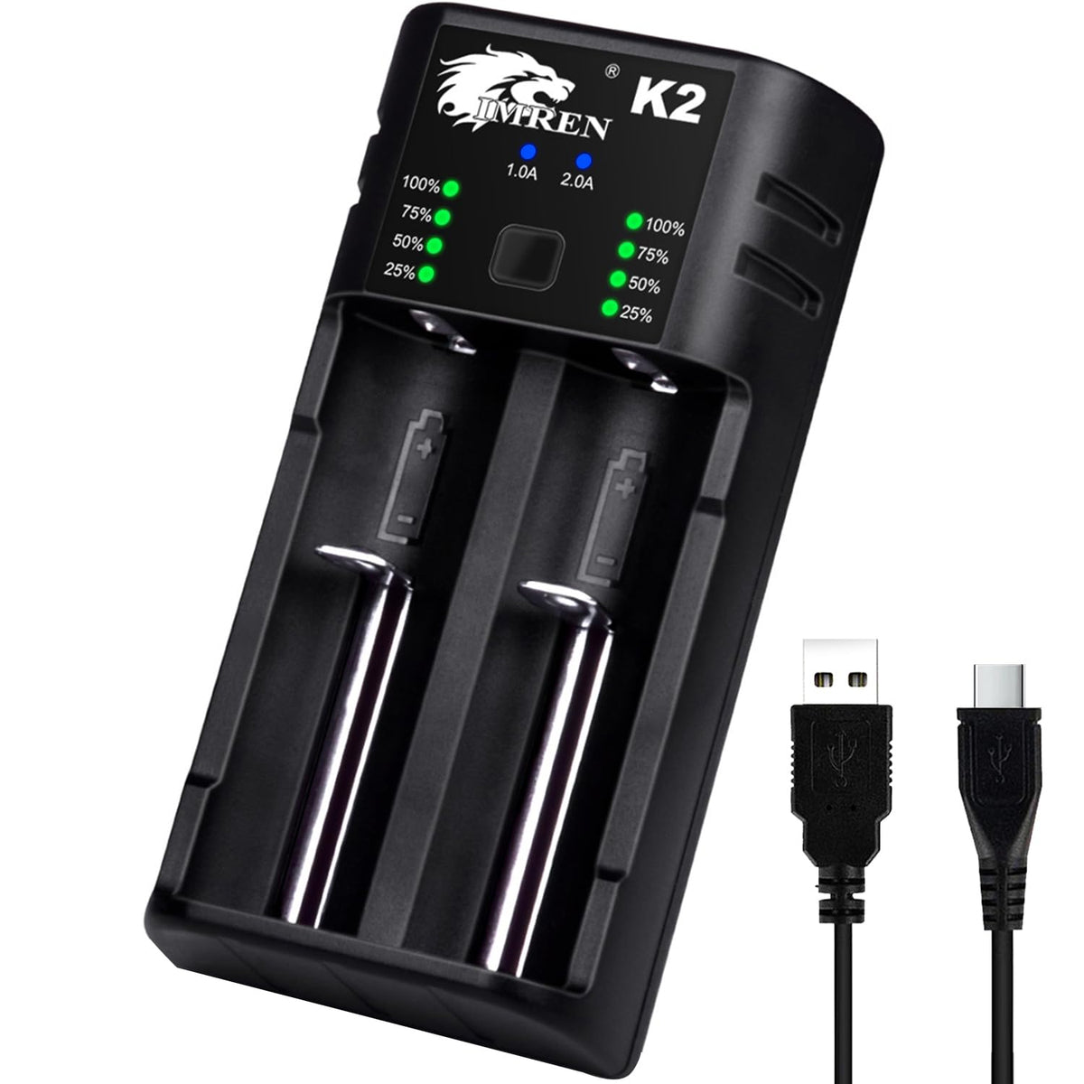 IMREN front view showing USB-C port and fast charging readiness