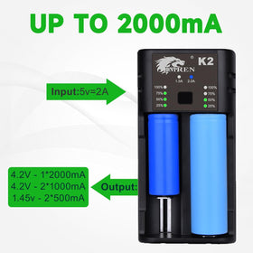 IMREN mode button and display showing selectable 1A or 2A charging