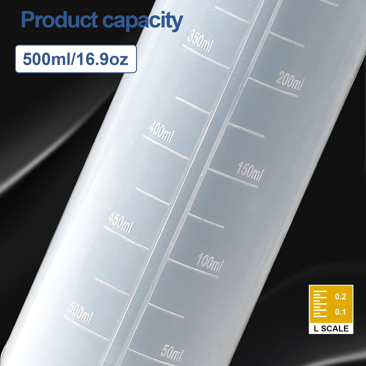 IMSTMTER clear barrel closeup with visible graduations for accurate measurement
