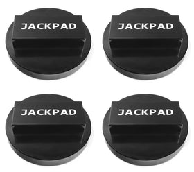 imUfer jack pad adapter front view showing four-piece kit and durable finish