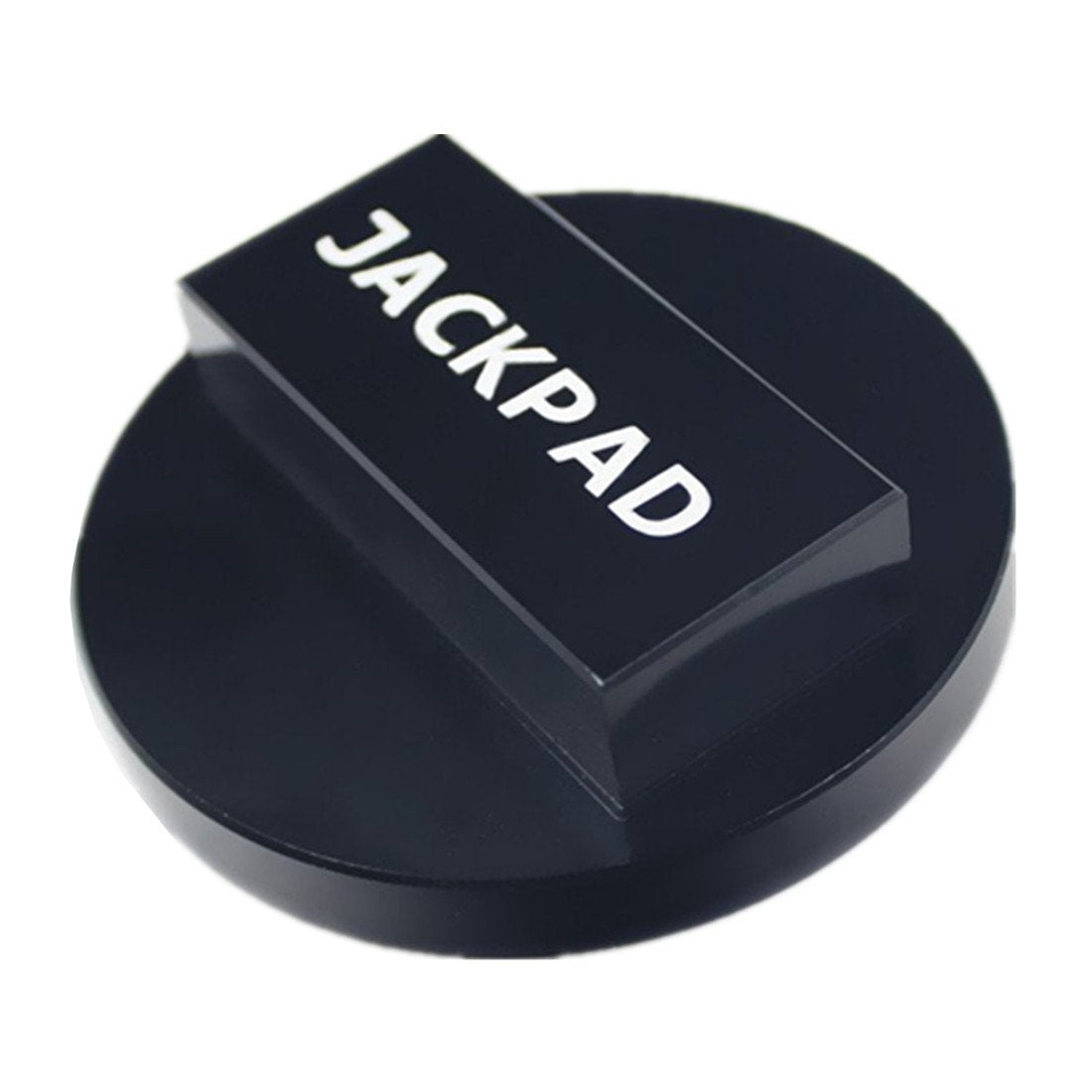 imUfer pad on floor jack saddle illustrating correct placement and protection