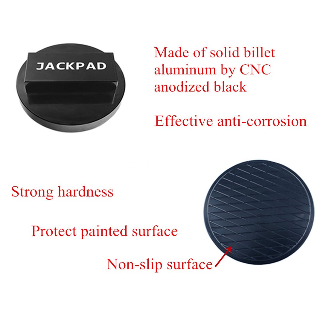 imUfer side profile of anodized aluminum pad highlighting CNC machining