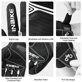 INBIKE cuff with hook-and-loop and pull tab for easy fit adjustment