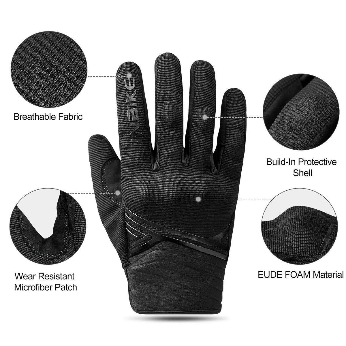 INBIKE hard knuckle closeup highlighting reinforced impact protection