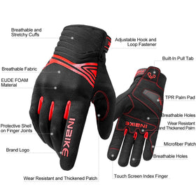 INBIKE close-up of hard knuckles showing protective shell for impact resistance