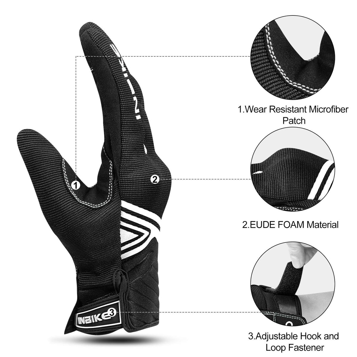 INBIKE hard knuckles detail demonstrating impact protection and safety