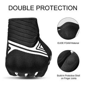 INBIKE gloves laid flat with packaging showing included presentation