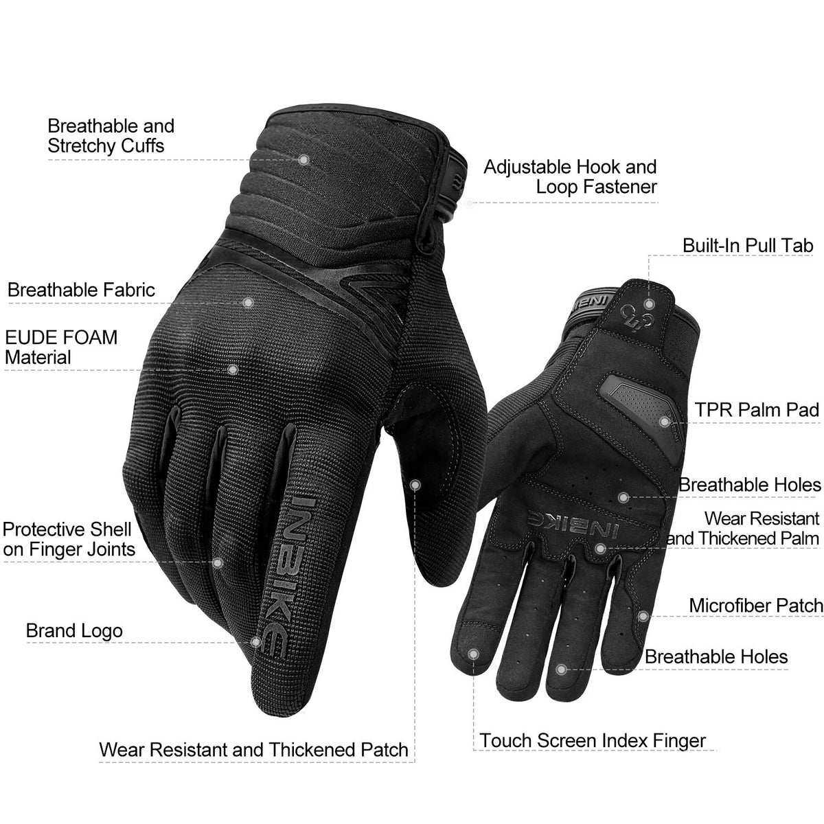 INBIKE palm TPR pad close-up providing abrasion resistance