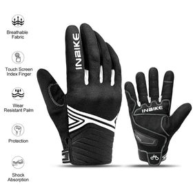 INBIKE size chart and gloves for scale to help choose correct fit