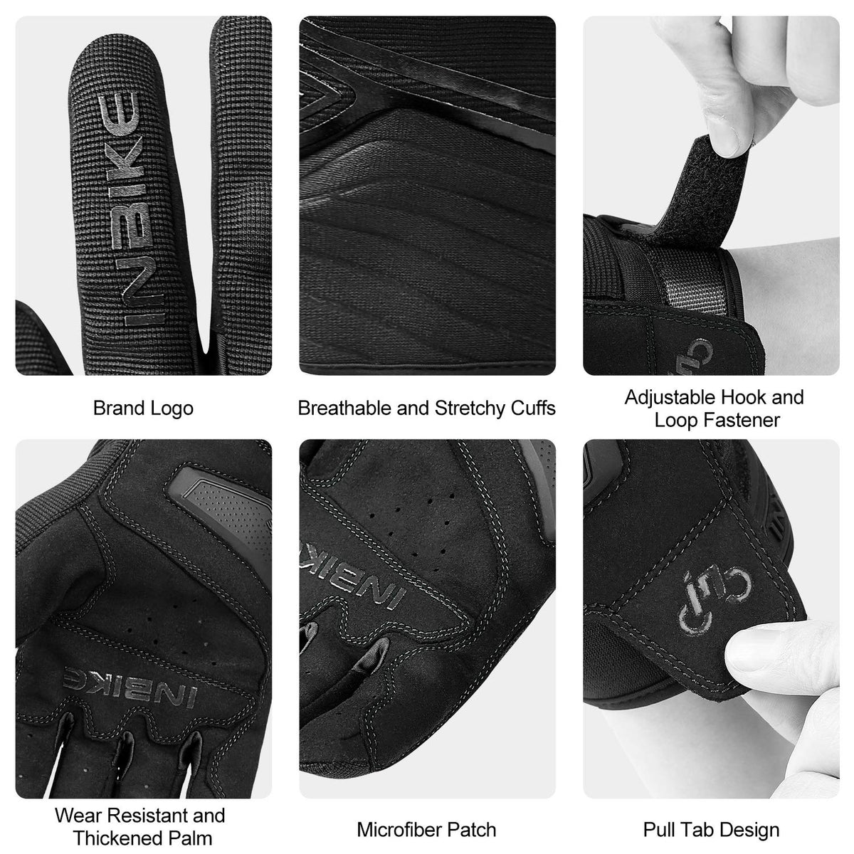 INBIKE stretch cuff and Hook & Loop closure for secure fit