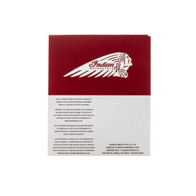 Indian Motorcycle oil bottle label close-up listing additives and benefits