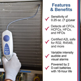 Inficon TEK-Mate heated diode sensor close-up, reliable sensitive detection