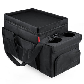 INFIVITA front view of organizer showing structure and pockets, improves vehicle tidiness