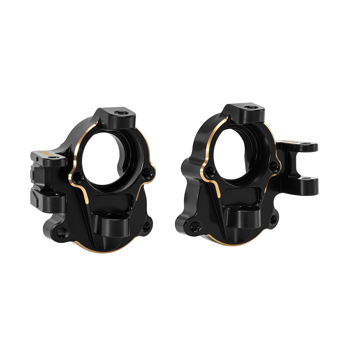 INJORA steering cup detail demonstrating solid brass construction and improved stability