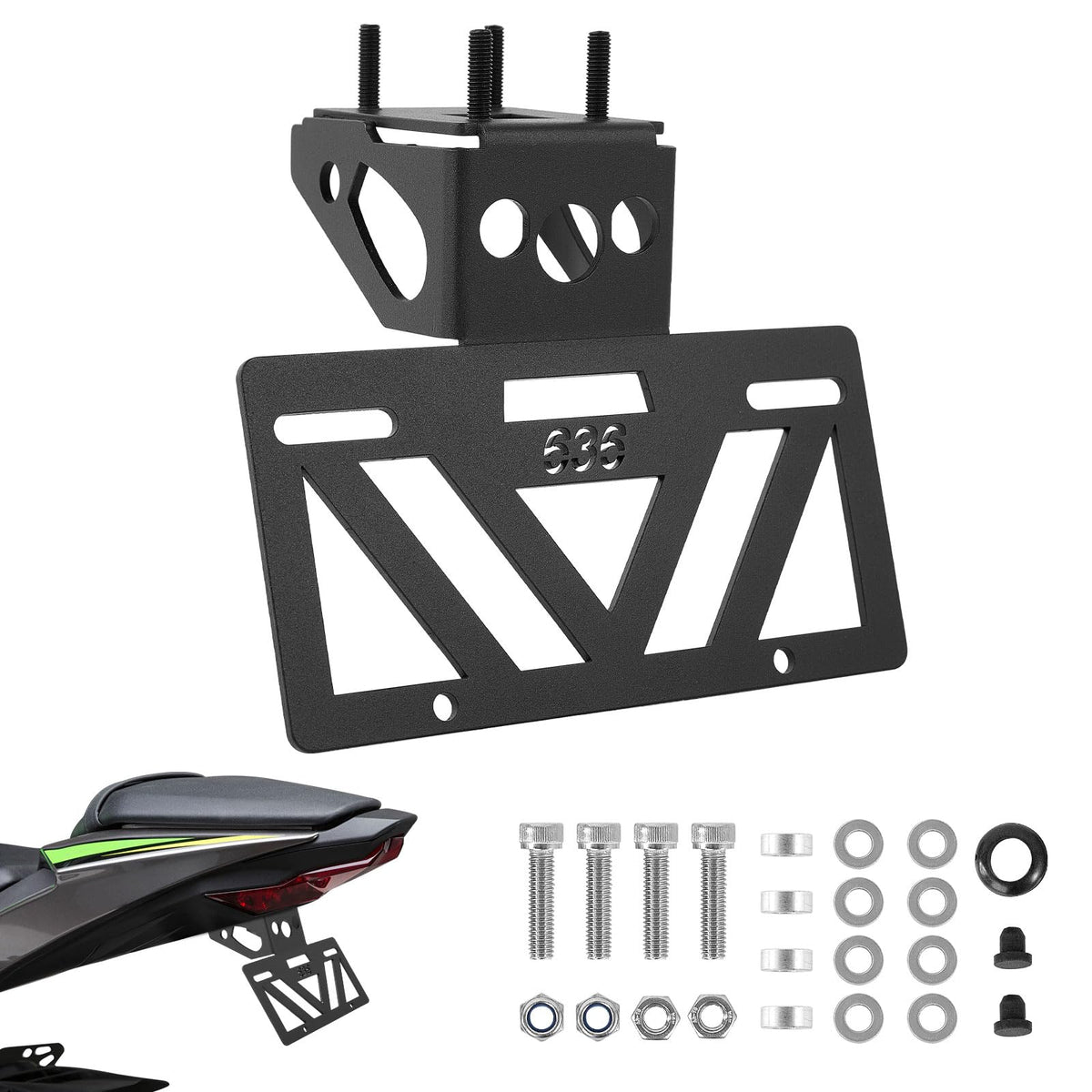 INKUDRI front view of tail tidy showing sleek profile and improved aesthetics