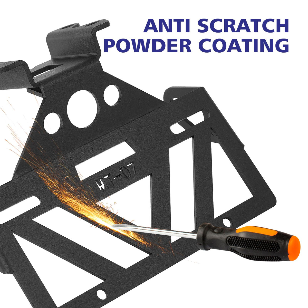 INKUDRI powder coating texture close-up resists corrosion and road wear
