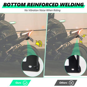 INKUDRI close-up of reinforced welds reducing vibration and increasing durability